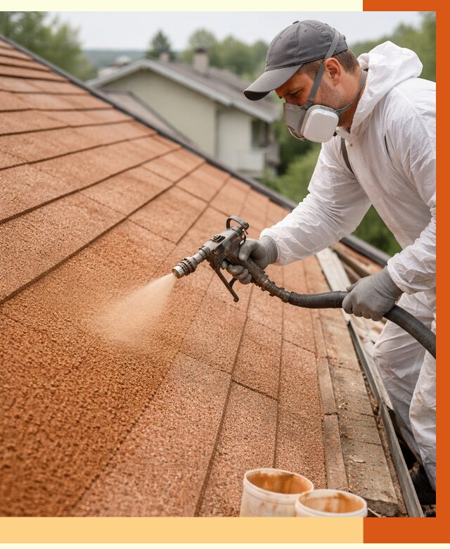 Утепление кровли жидкой пробкой в Ступино от 2806 руб./м² под ключ | ТепломастерСтп