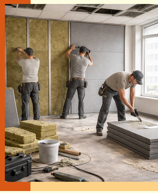 Профессиональная шумоизоляция офисов в Ступино для комфорта сотрудников