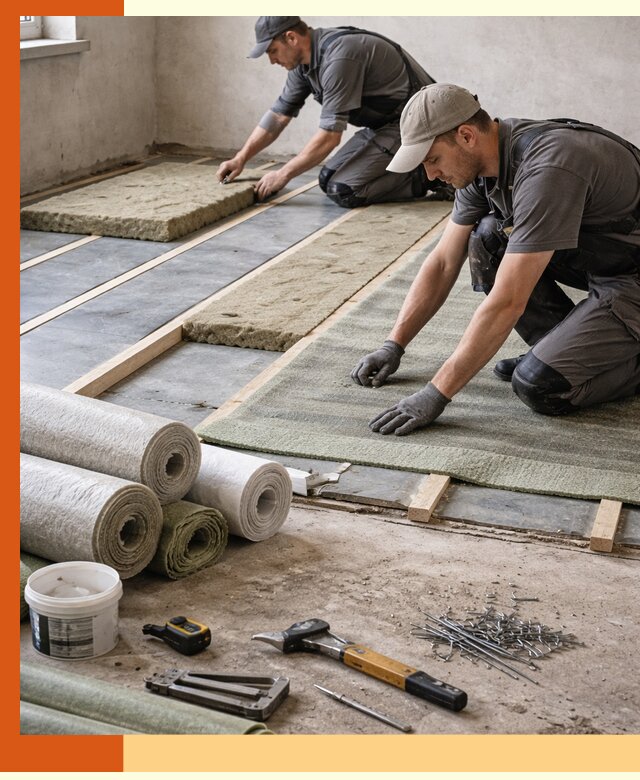 Шумоизоляция пола в Ступино — профессиональная звукоизоляция помещений