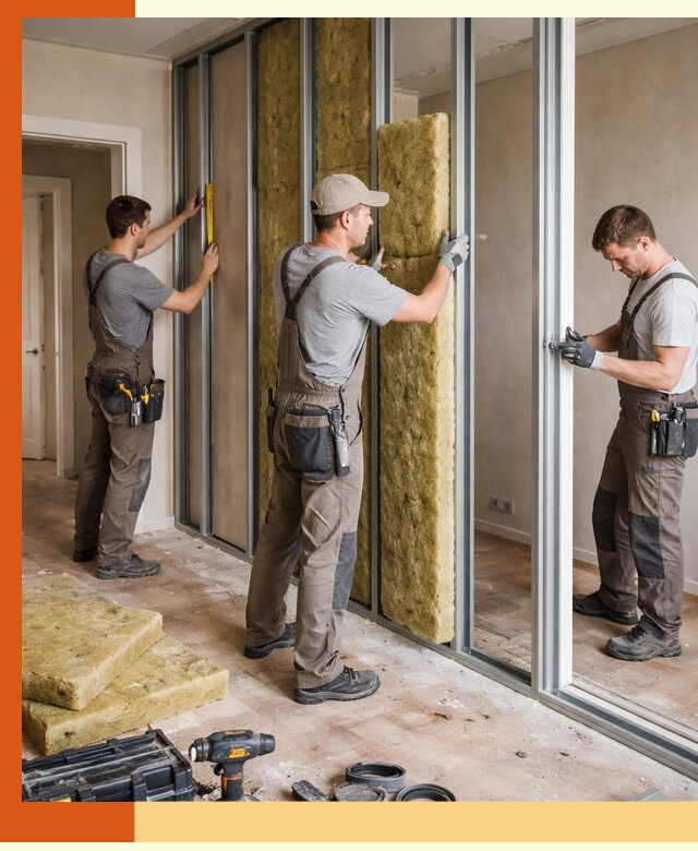 Шумоизоляция межкомнатных перегородок в Ступино эффективно и надёжно