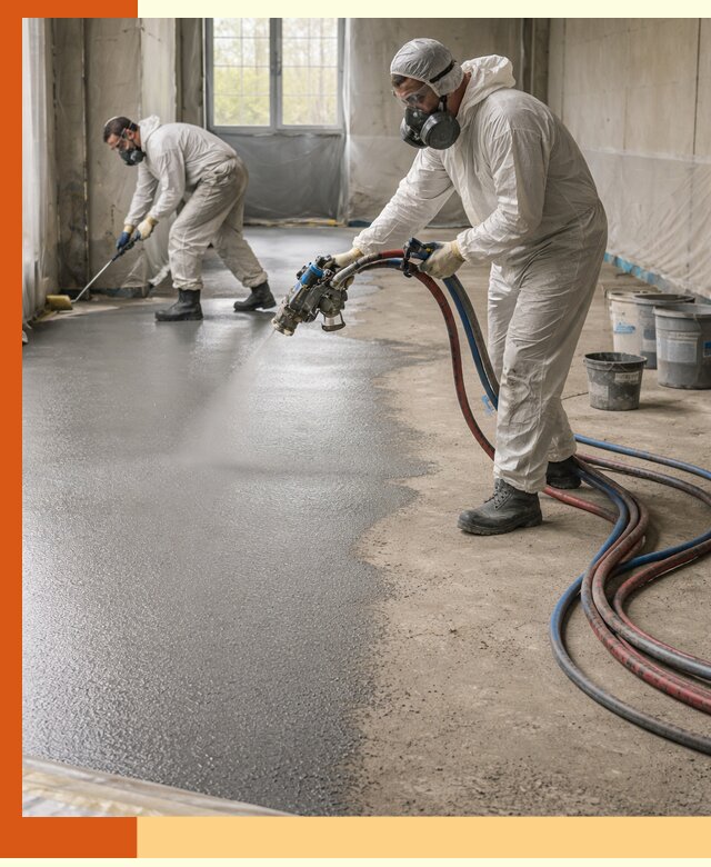 Гидроизоляция полимочевиной полов и конструкций в Ступино