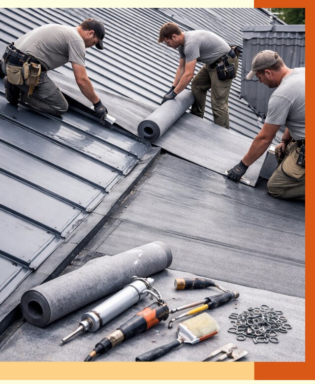 Гидроизоляция металлической кровли полимочевиной в Ступино от 8835 руб. | ТепломастерСтп