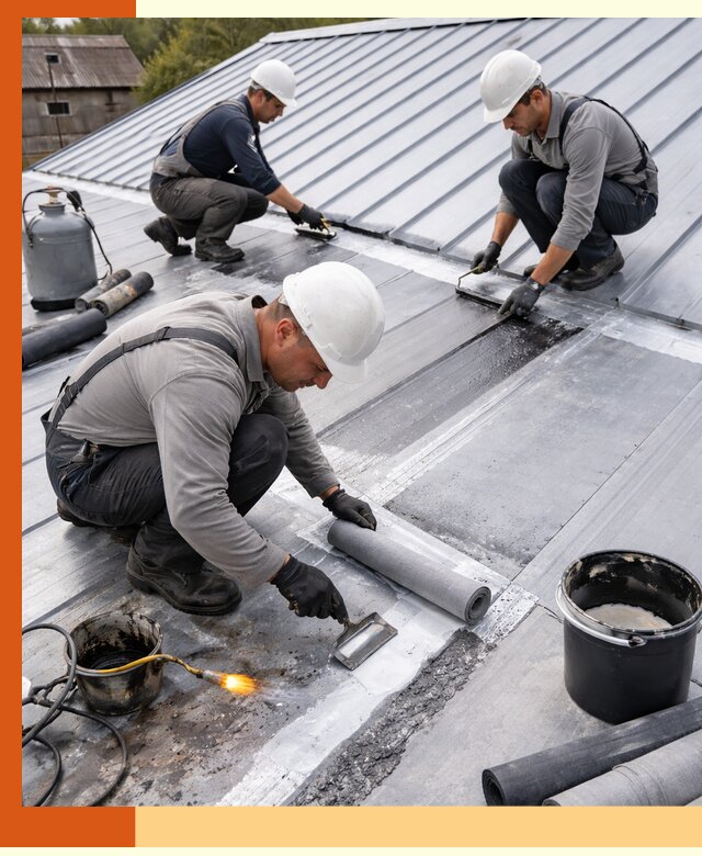 Гидроизоляция металлической кровли с гарантией в Ступино