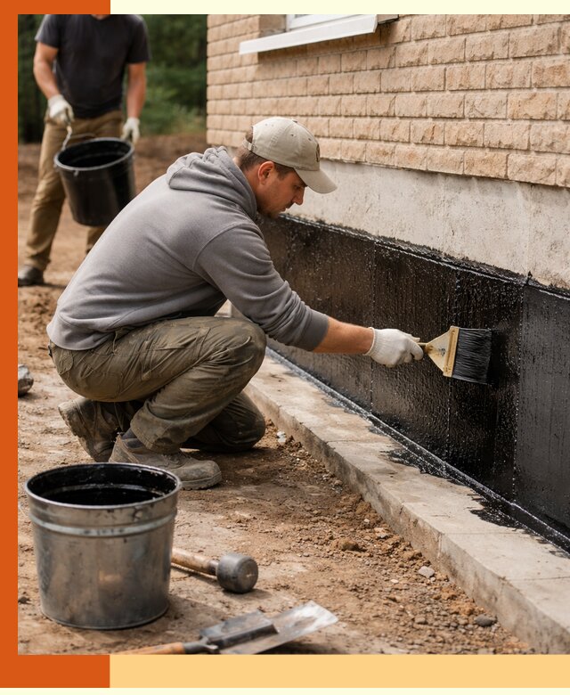 Гидроизоляция цоколя домов и зданий в Ступино эффективными методами