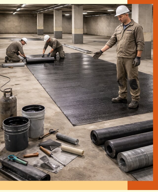 Гидроизоляция паркинга в Ступино от 1247 руб/м² — профессиональная защита | ТепломастерСтп