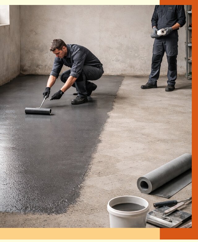 Гидроизоляция гаражного пола в Ступино от 3638 руб./м² — ТепломастерСтп профессионально