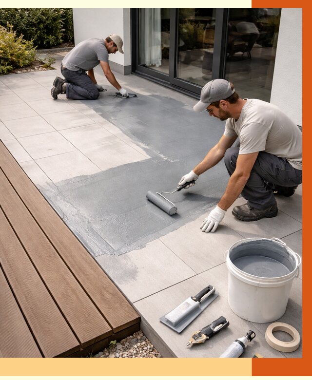 Гидроизоляция террасы в Ступино под ключ от 7796 руб./м² | ТепломастерСтп