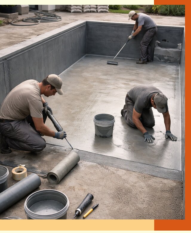 Профессиональная гидроизоляция бассейна в Ступино от 6756 руб. за м2 | ТепломастерСтп