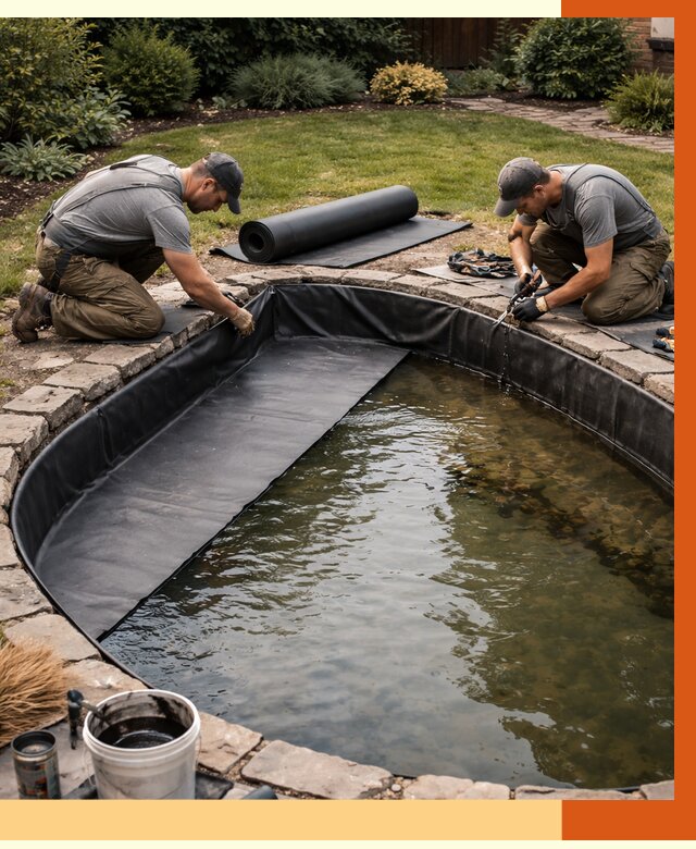 Гидроизоляция пруда в Ступино от 15591 руб. под ключ | ТепломастерСтп профессионально