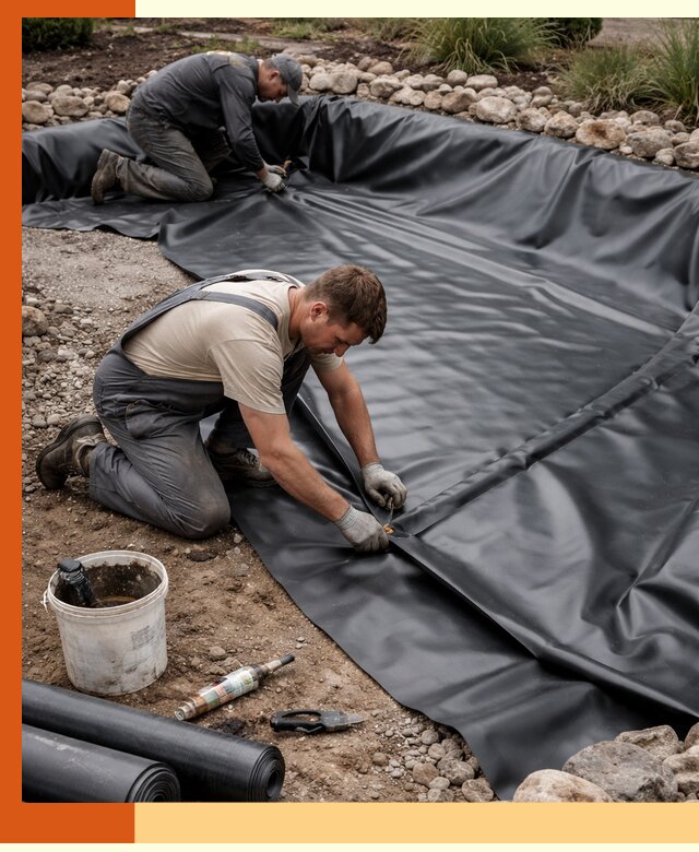 Гидроизоляция пруда в Ступино: надежная защита и герметизация