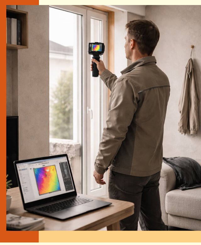 Тепловизионное обследование квартиры в Ступино для поиска утечек тепла