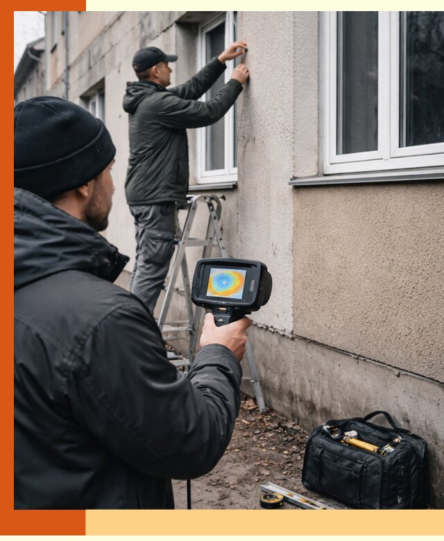 Тепловизионное обследование фасада в Ступино для выявления дефектов