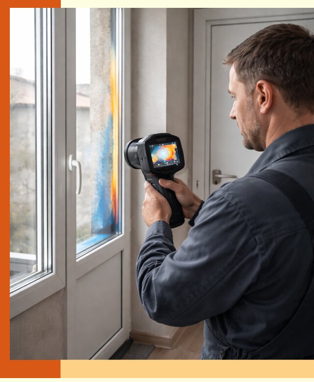 Тепловизионное обследование окон и дверей в Ступино