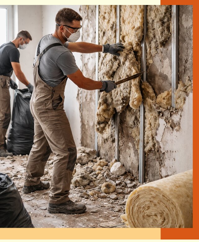 Демонтаж старого утеплителя в Ступино от 3638 руб. — работы под ключ | ТепломастерСтп