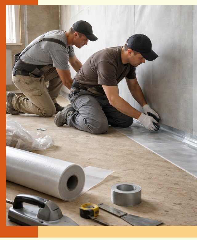 Монтаж пароизоляции для дома и помещений в Ступино