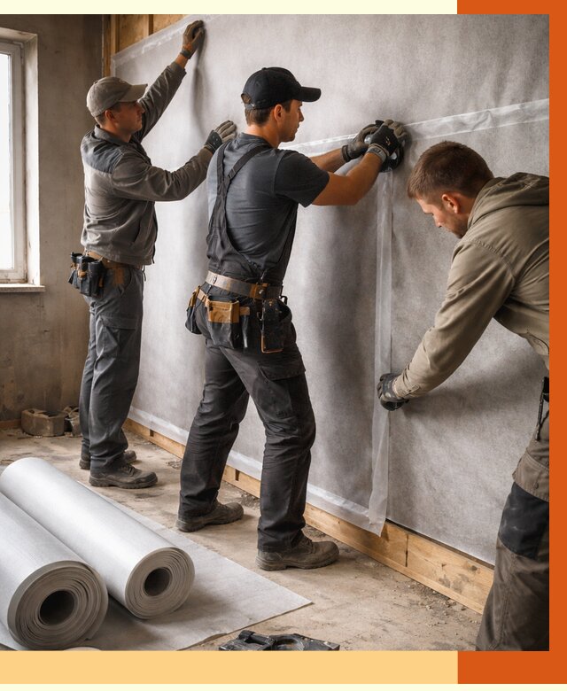 Монтаж ветроизоляции в Ступино от 4677 руб./м2 — профессионально | ТепломастерСтп