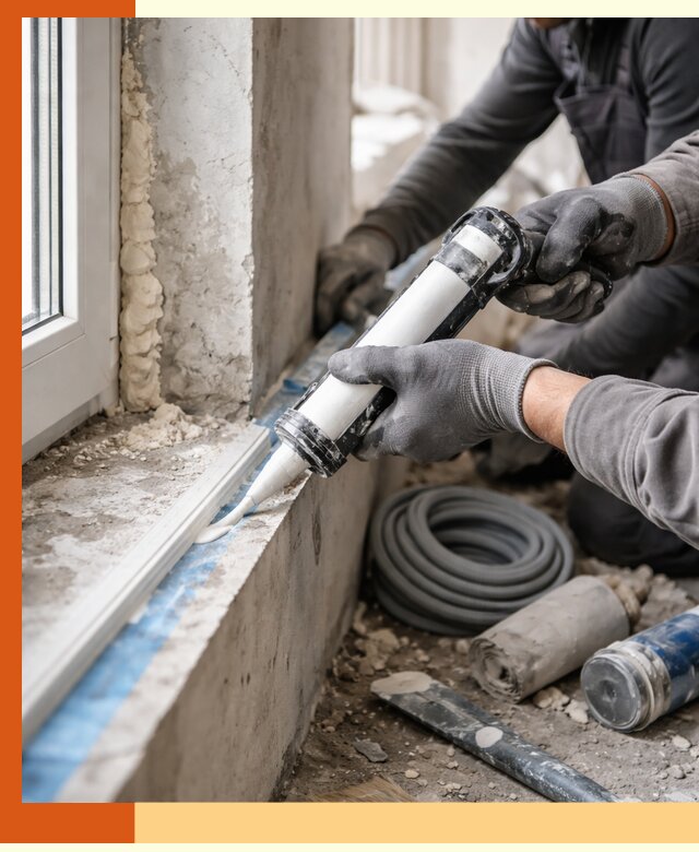 Герметизация стыков и примыканий зданий в Ступино