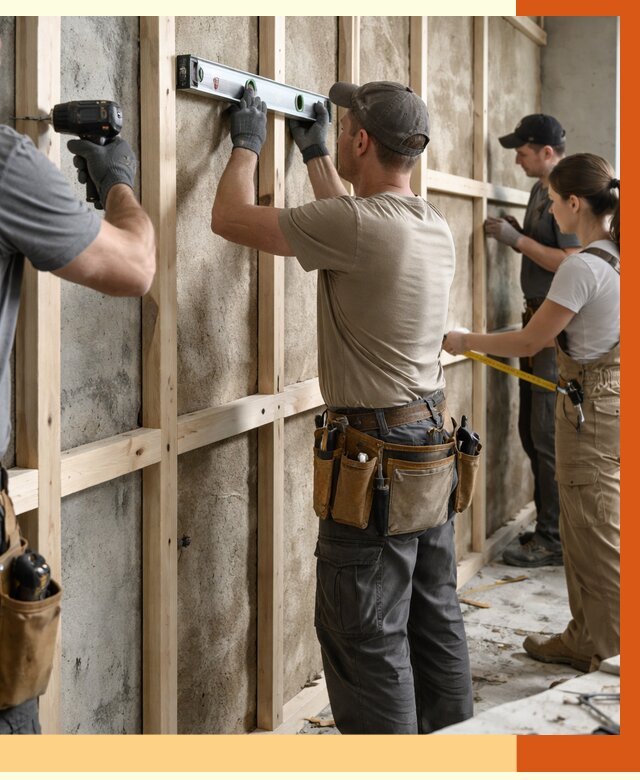 Монтаж обрешетки под утепление в Ступино от 1195 руб/м² | Заказать у ТепломастерСтп