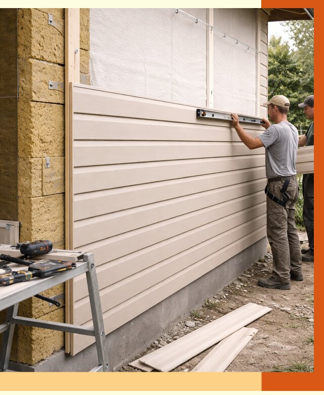 Монтаж сайдинга после утепления в Ступино от 1923 руб. — обшивка и облицовка | ТепломастерСтп